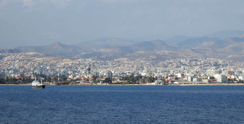 Vessel heading to port at Limassol, Cyprus