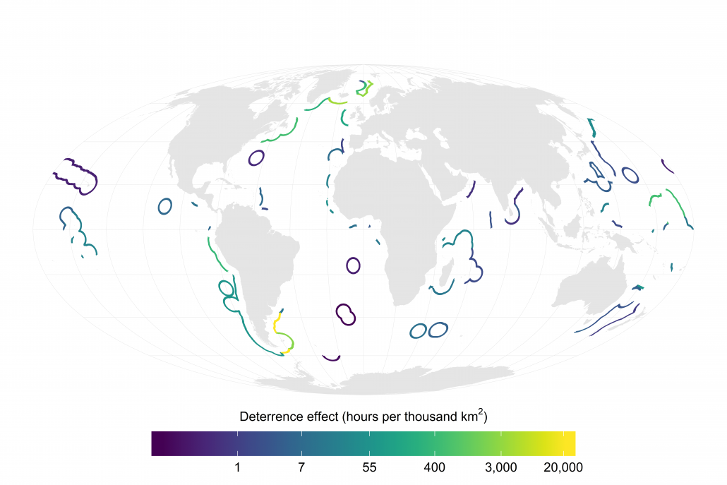 Are unauthorized foreign vessels deterred from fishing inside