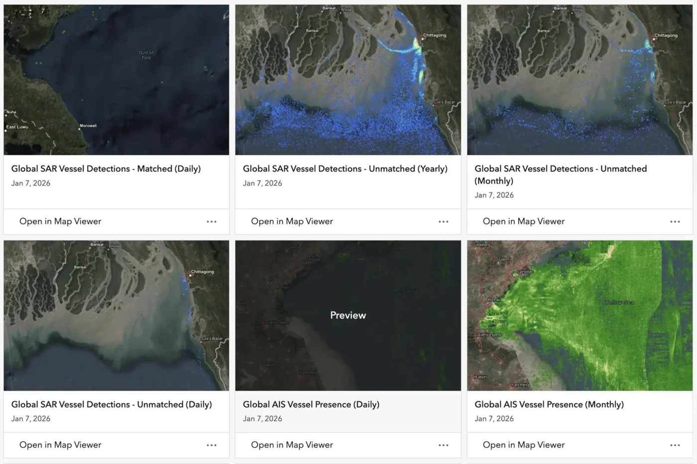 Explore Global Fishing Watch Data via ESRI’s ArcGIS Online